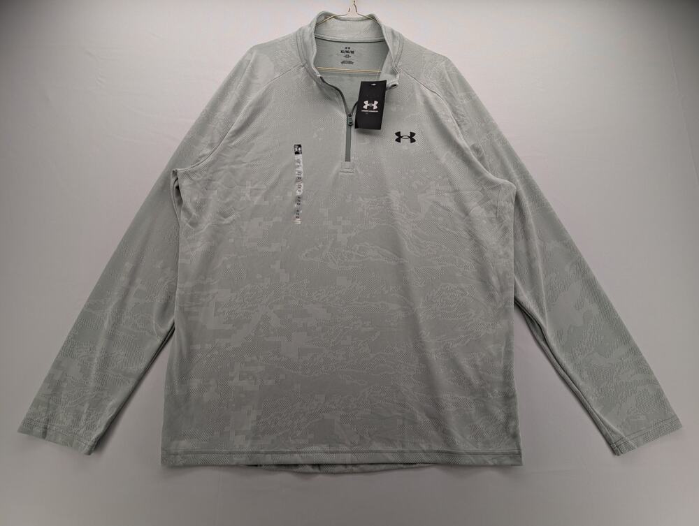 NWT Under Armour Men's UA Velocity Jacquard ¼ Zip in Silica Green size XL